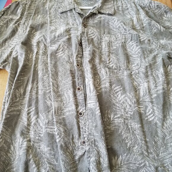OP Ocean Pacific Men's Hawaiian Shirt Cotton Blend Tropical Floral ~ Large - Picture 3 of 7